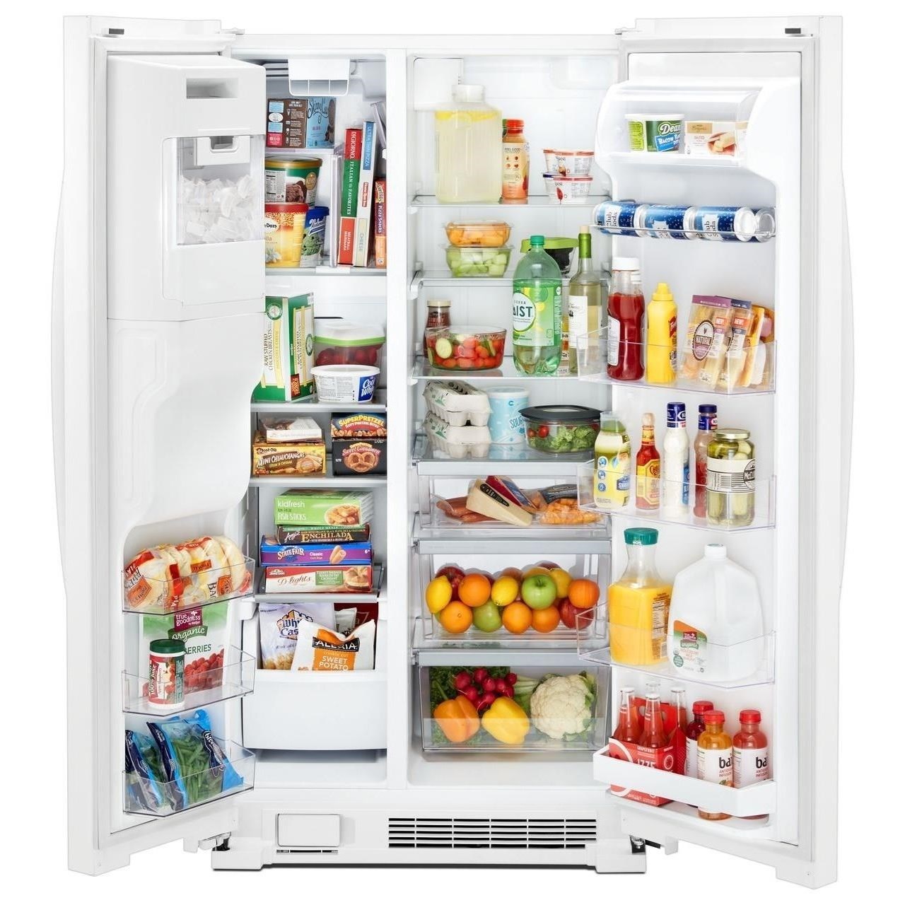 Whirlpool WRS555SIHW 36inch Wide SidebySide Refrigerator 25 cu. ft